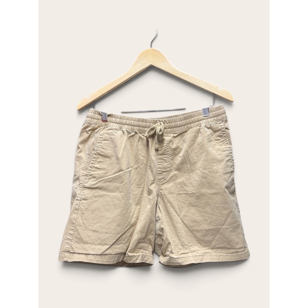 Vans Range Elastic Relaxed Fit Shorts Mens Medium Tan Khaki Skate Casual EUC